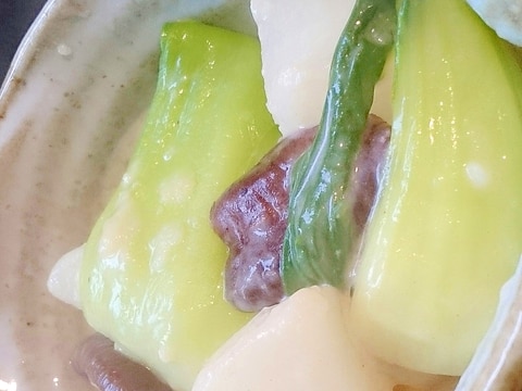 大根とチンゲン菜の和風ミルク煮